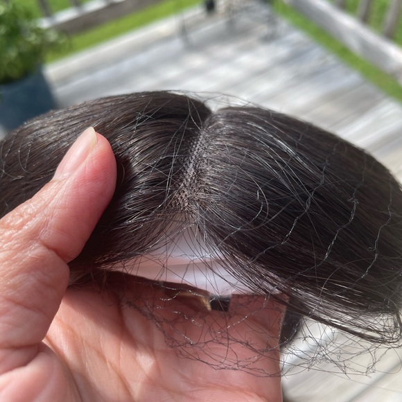 7"X8" COURTNEY | MONO PART | LEFT PART REMY HUMAN HAIR topper - Picture 7 of 9